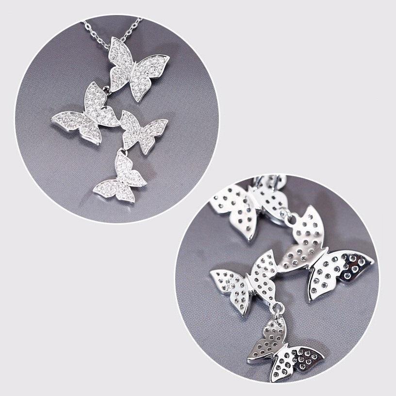 Sterling Silver Butterfly Kaleidoscope Necklace Necklace