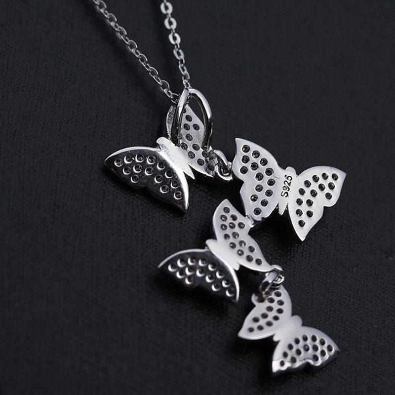 Sterling Silver Butterfly Kaleidoscope Necklace Necklace