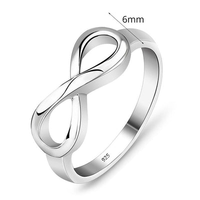 Sterling Silver Classic Infinity Ring Rings