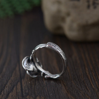 Sterling Silver Vintage Rose Ring Rings