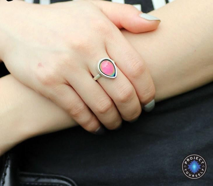 Tear Drop Mood Ring Rings