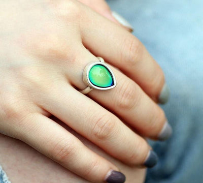 Tear Drop Mood Ring Rings