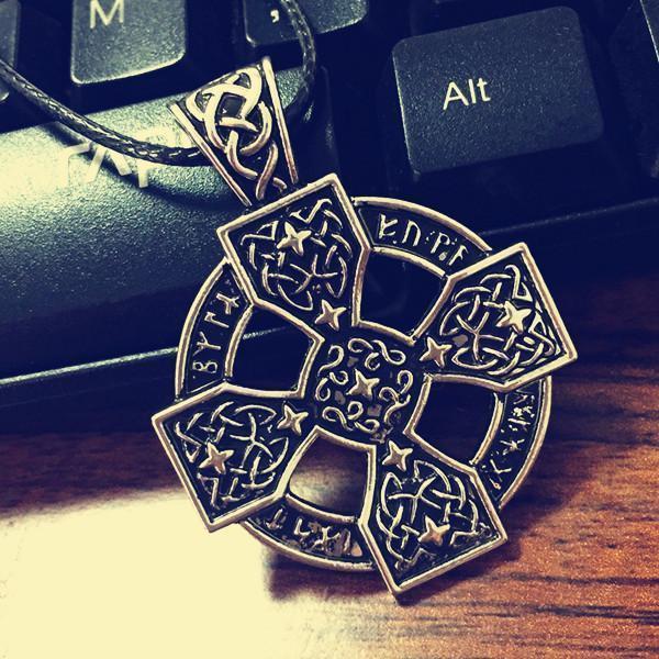 Viking Sun Cross Rune Necklace Necklaces