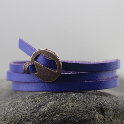 Vintage Multi-Wrap Leather Bracelet Blue Bracelet