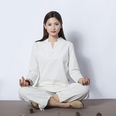 Womens Cotton Meditation 2-Piece Set Clothing